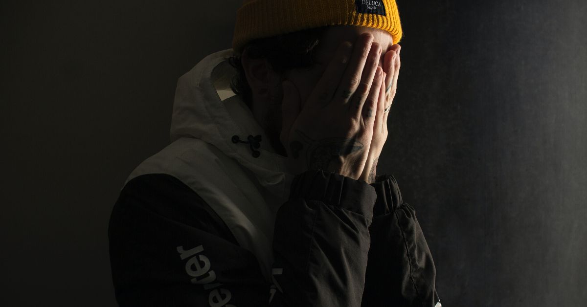 Man feeling shame