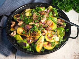 Fried Brussel Sprouts part of a liver cleansing diet