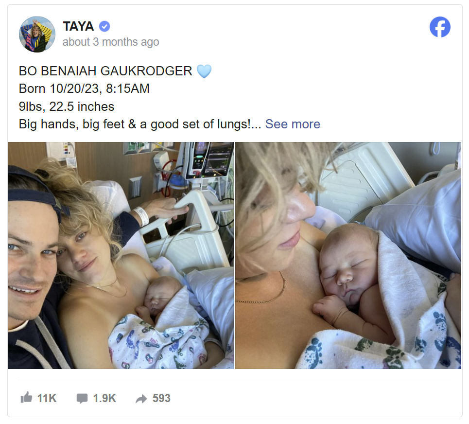Taya Facebook Post