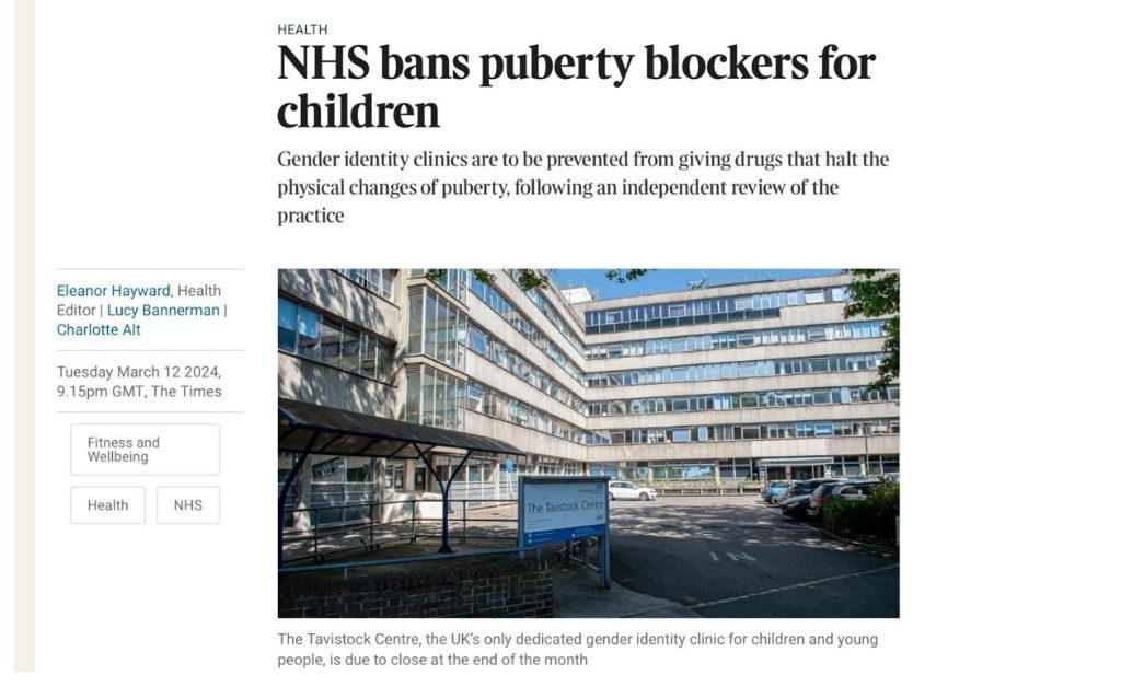NHS Bans Puberty Blockers